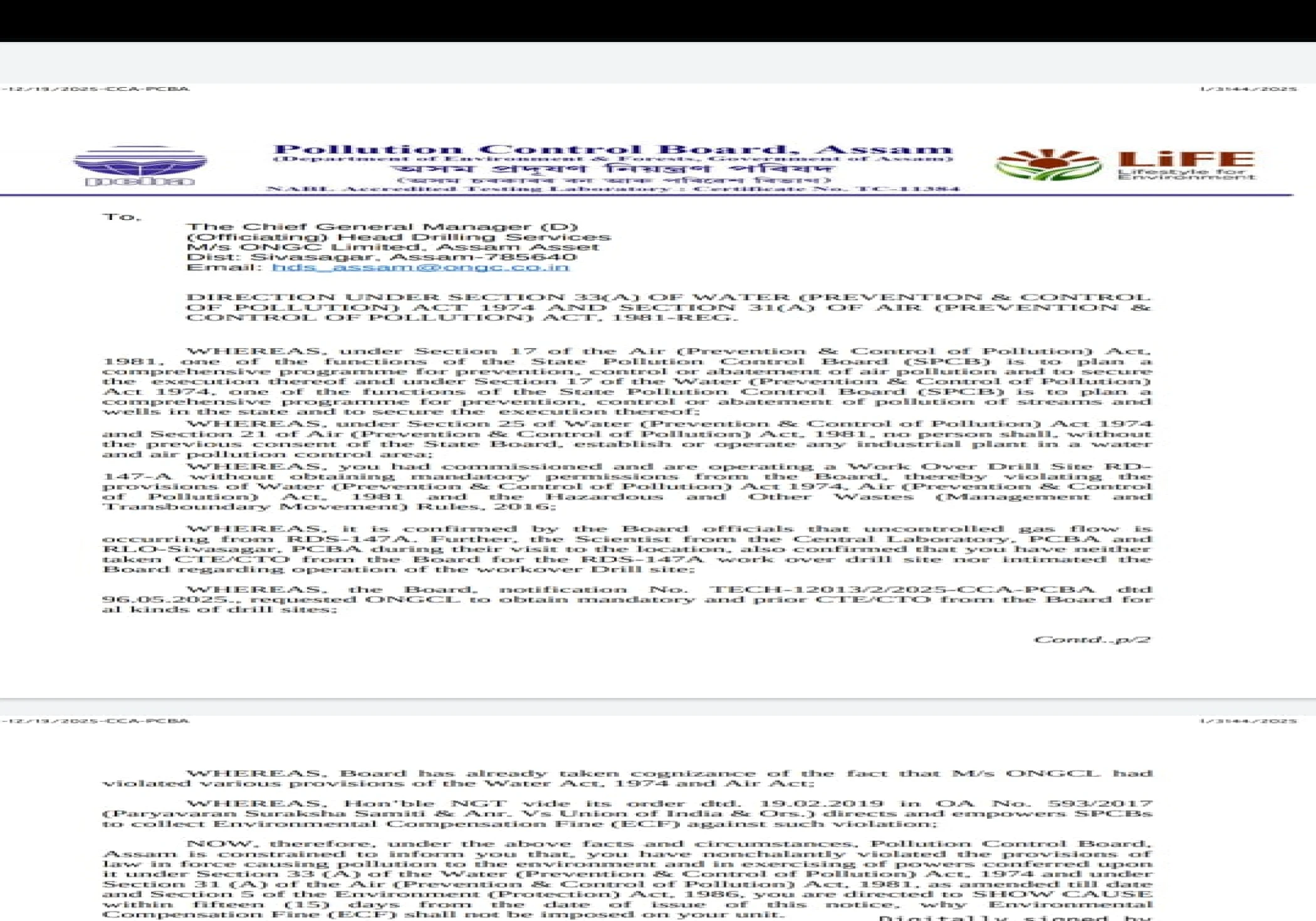 Two weeks of Bhatiapar gas leakage, PCBA’s notice to ONGC, and others Two weeks of Bhatiapar gas leakage, PCBA’s notice to ONGC, and others