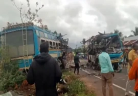 Two Buses Collide in Tamil Nadu’s Tenkasi; Six Dead, Over 50 Injured