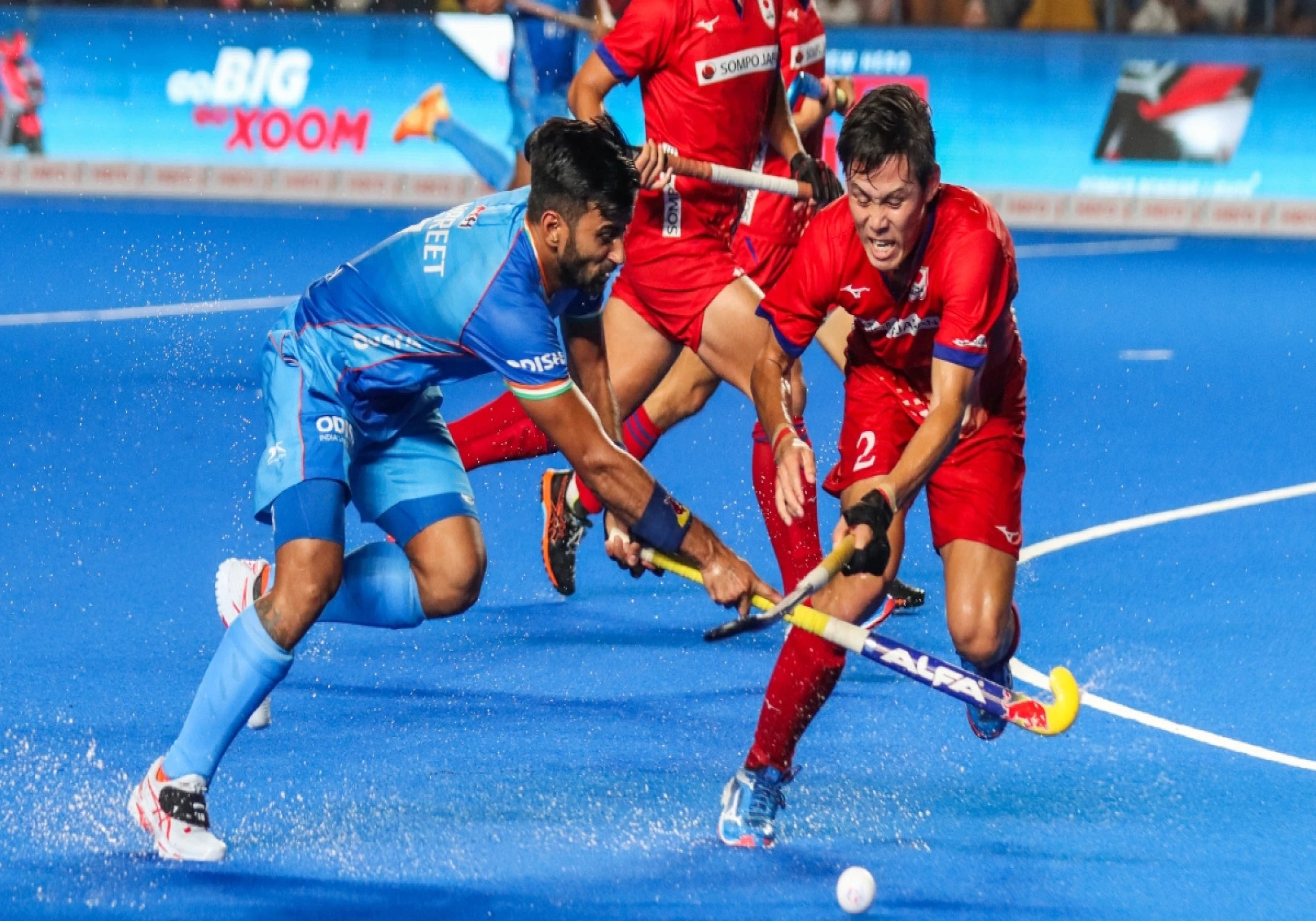 Hockey ACT: India wins its second straight game, defeating Japan 5-1. Hockey ACT: India wins its second straight game, defeating Japan 5-1.