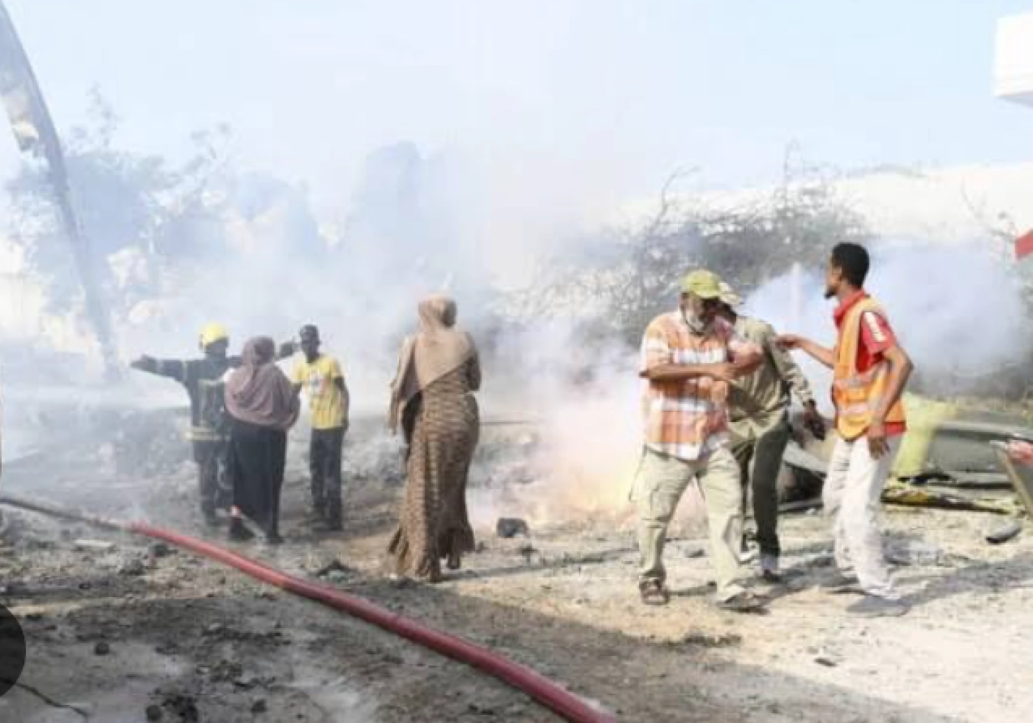 African Union Helicopter Crashes at Mogadishu Airport, Somalia African Union Helicopter Crashes at Mogadishu Airport, Somalia
