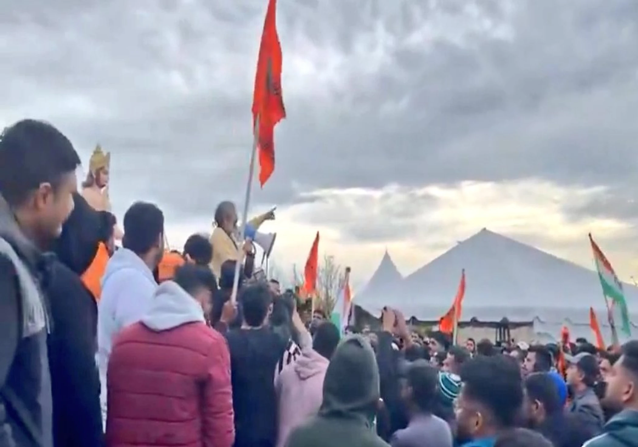 Canadian Hindus Protest in Brampton Following Khalistani Attack on Hindu Temple Canadian Hindus Protest in Brampton Following Khalistani Attack on Hindu Temple